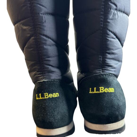 L.L. Bean Carrabassett faux fur waterproof quilted snow black Boot Women's 7 - Picture 2 of 7